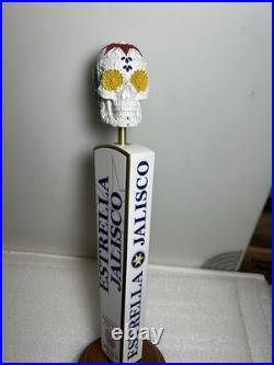 ESTRELLA JALISCO DAY OF THE DEAD SUGAR SKULL draft beer tap handle. MEXICO