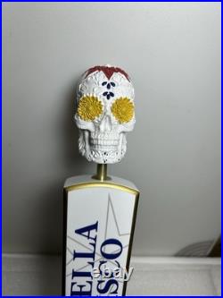 ESTRELLA JALISCO DAY OF THE DEAD SUGAR SKULL draft beer tap handle. MEXICO