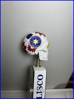 ESTRELLA JALISCO DAY OF THE DEAD SUGAR SKULL draft beer tap handle. MEXICO