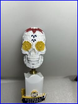 ESTRELLA JALISCO DAY OF THE DEAD SUGAR SKULL draft beer tap handle. MEXICO