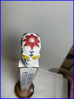 ESTRELLA JALISCO DAY OF THE DEAD SUGAR SKULL draft beer tap handle. MEXICO