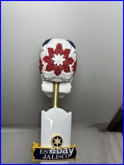 ESTRELLA JALISCO DAY OF THE DEAD SUGAR SKULL draft beer tap handle. MEXICO