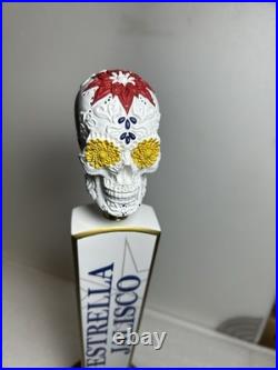 ESTRELLA JALISCO DAY OF THE DEAD SUGAR SKULL draft beer tap handle. MEXICO
