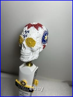 ESTRELLA JALISCO DAY OF THE DEAD SUGAR SKULL draft beer tap handle. MEXICO