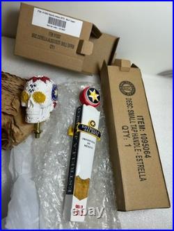 ESTRELLA JALISCO DAY OF THE DEAD SUGAR SKULL draft beer tap handle. MEXICO