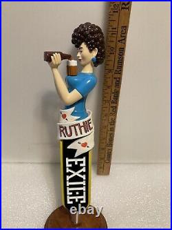 EXILE BREWING RUTHIE LAGER Draft beer tap handle. IOWA