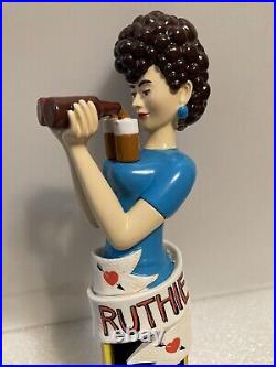 EXILE BREWING RUTHIE LAGER Draft beer tap handle. IOWA