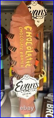 Evan's Brewing Co. Chocolate Porter Beer Tap Handle & Knob Breweriana