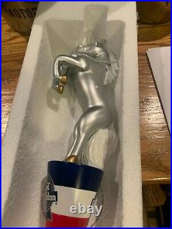 Excellent PBR Silver Unicorn Rare Pabst Blue Ribbon 11 Draft Beer Tap Handle