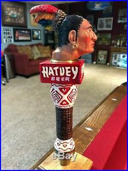 Extremely Rare Hatuey Brewing Chief Hatuey Beer Tap Handle