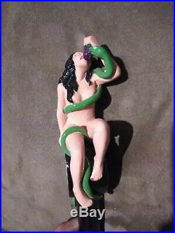 Extremely Rare Original Sin Figural Nude Girl & Snake Beer Tap Handle