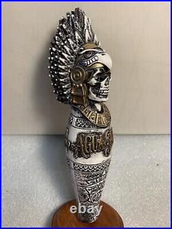 FIGUEROA MOUNTAIN AGUA SANTA SKELETON WARRIOR draft beer tap handle. CALIFORNIA