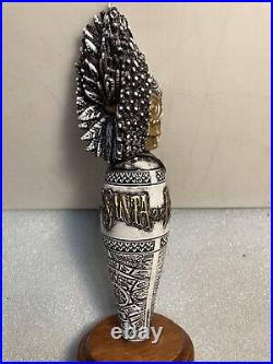 FIGUEROA MOUNTAIN AGUA SANTA SKELETON WARRIOR draft beer tap handle. CALIFORNIA