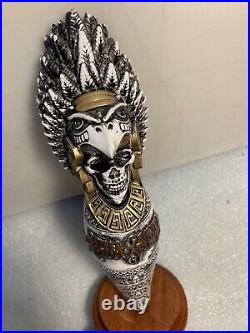 FIGUEROA MOUNTAIN AGUA SANTA SKELETON WARRIOR draft beer tap handle. CALIFORNIA