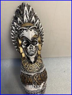 FIGUEROA MOUNTAIN AGUA SANTA SKELETON WARRIOR draft beer tap handle. CALIFORNIA