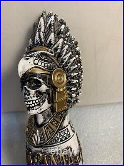 FIGUEROA MOUNTAIN AGUA SANTA SKELETON WARRIOR draft beer tap handle. CALIFORNIA
