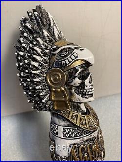 FIGUEROA MOUNTAIN AGUA SANTA SKELETON WARRIOR draft beer tap handle. CALIFORNIA