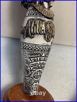 FIGUEROA MOUNTAIN AGUA SANTA SKELETON WARRIOR draft beer tap handle. CALIFORNIA