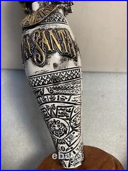 FIGUEROA MOUNTAIN AGUA SANTA SKELETON WARRIOR draft beer tap handle. CALIFORNIA