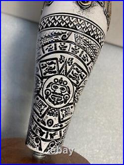 FIGUEROA MOUNTAIN AGUA SANTA SKELETON WARRIOR draft beer tap handle. CALIFORNIA