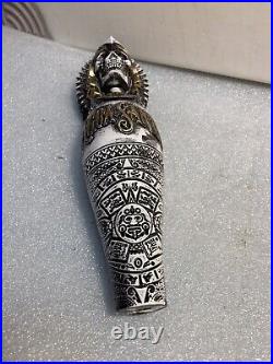FIGUEROA MOUNTAIN AGUA SANTA SKELETON WARRIOR draft beer tap handle. CALIFORNIA