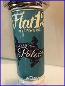 FLAT 12 BIERWERKS WALKABOUT PALE ALE beer tap handle. Indianapolis, Indiana