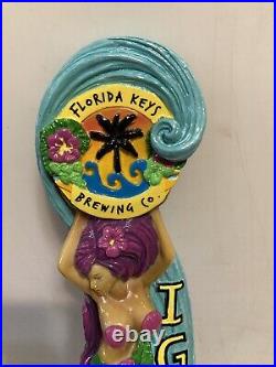 FLORIDA KEYS IGUANA BAIT MERMAID draft beer tap handle. FLORIDA