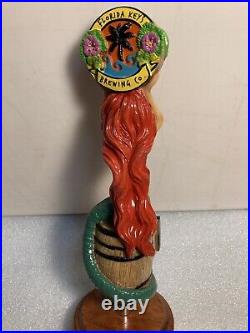 FLORIDA KEYS SHENANIGANS RED HAIR MERMAID Draft beer tap handle FLORIDA