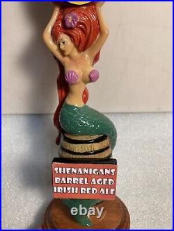 FLORIDA KEYS SHENANIGANS RED HAIR MERMAID Draft beer tap handle FLORIDA