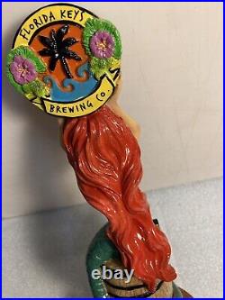 FLORIDA KEYS SHENANIGANS RED HAIR MERMAID Draft beer tap handle FLORIDA
