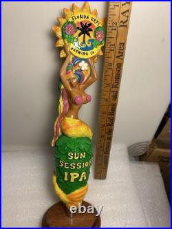 FLORIDA KEYS SUN SESSION IPA RAINBOW HAIR MERMAID Draft beer tap handle. FLORIDA