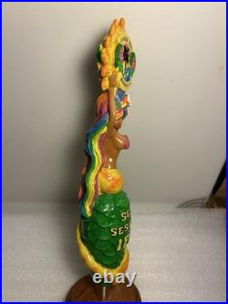 FLORIDA KEYS SUN SESSION IPA RAINBOW HAIR MERMAID Draft beer tap handle. FLORIDA
