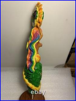 FLORIDA KEYS SUN SESSION IPA RAINBOW HAIR MERMAID Draft beer tap handle. FLORIDA
