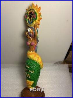 FLORIDA KEYS SUN SESSION IPA RAINBOW HAIR MERMAID Draft beer tap handle. FLORIDA