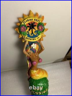 FLORIDA KEYS SUN SESSION IPA RAINBOW HAIR MERMAID Draft beer tap handle. FLORIDA
