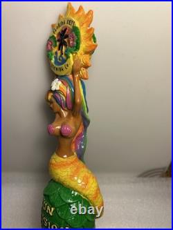 FLORIDA KEYS SUN SESSION IPA RAINBOW HAIR MERMAID Draft beer tap handle. FLORIDA