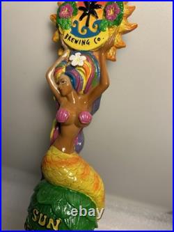 FLORIDA KEYS SUN SESSION IPA RAINBOW HAIR MERMAID Draft beer tap handle. FLORIDA