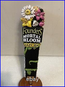 FOUNDERS MORTAL BLOOM HAZY IPA WICKED GARDEN Draft beer tap handle. MICHIGAN
