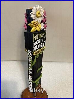 FOUNDERS MORTAL BLOOM HAZY IPA WICKED GARDEN Draft beer tap handle. MICHIGAN