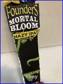 FOUNDERS MORTAL BLOOM HAZY IPA WICKED GARDEN Draft beer tap handle. MICHIGAN