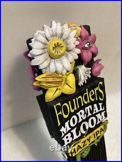 FOUNDERS MORTAL BLOOM HAZY IPA WICKED GARDEN Draft beer tap handle. MICHIGAN