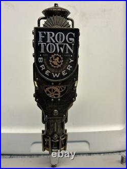 FROGTOWN BREWERY Steampunk Beer Tap Handle, New In Box, Industrial Gears