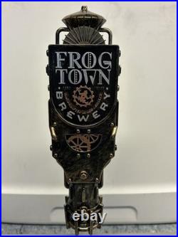 FROGTOWN BREWERY Steampunk Beer Tap Handle, New In Box, Industrial Gears