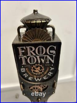 FROGTOWN BREWERY Steampunk Beer Tap Handle, New In Box, Industrial Gears