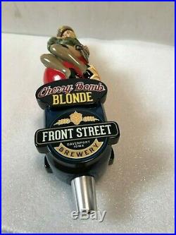 FRONT STREET CHERRY BOMB BLONDE beer tap handle. Davenport, Iowa