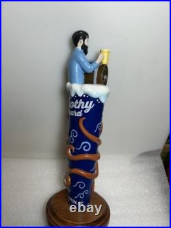 FROTHY BEARD SHIPWRECKED BREWER AND OCTOPUS draft beer tap handle. CALIFORNIA