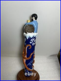 FROTHY BEARD SHIPWRECKED BREWER AND OCTOPUS draft beer tap handle. CALIFORNIA