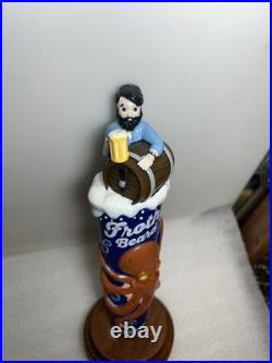 FROTHY BEARD SHIPWRECKED BREWER AND OCTOPUS draft beer tap handle. CALIFORNIA
