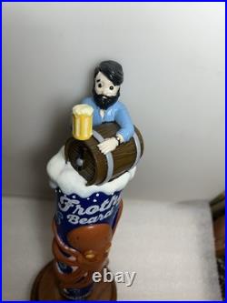 FROTHY BEARD SHIPWRECKED BREWER AND OCTOPUS draft beer tap handle. CALIFORNIA