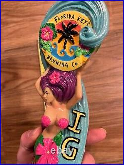 Florida Keys Beer Tap Handle Knob Keg Draft Bar Top Brewing Mermaid Iguana Bait